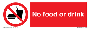 No food or drink